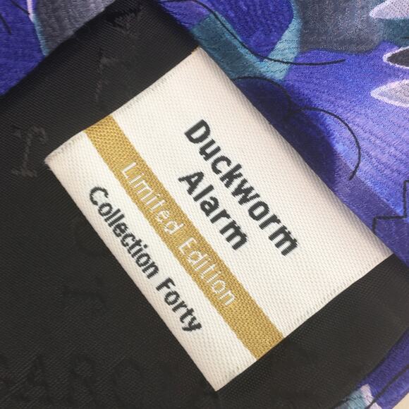 JERRY GARCIA BLUE ABSTRACT ALL SILK TIE - Picture 6 of 15